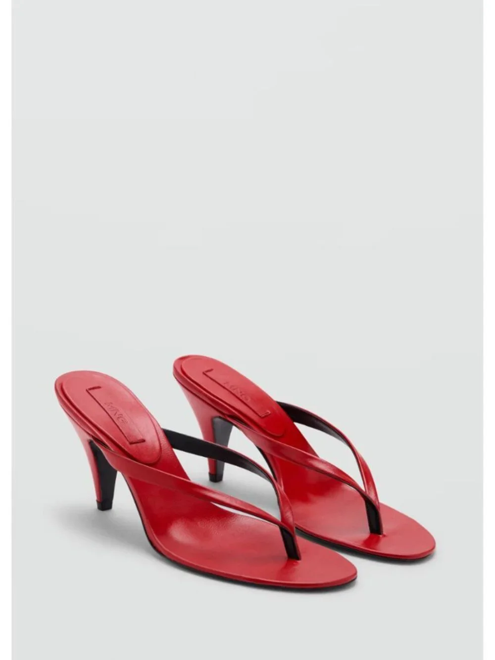 MANGO HAILEY BIEBER FUNNEL-HEEL LEATHER SANDAL - Picture 4 of 6